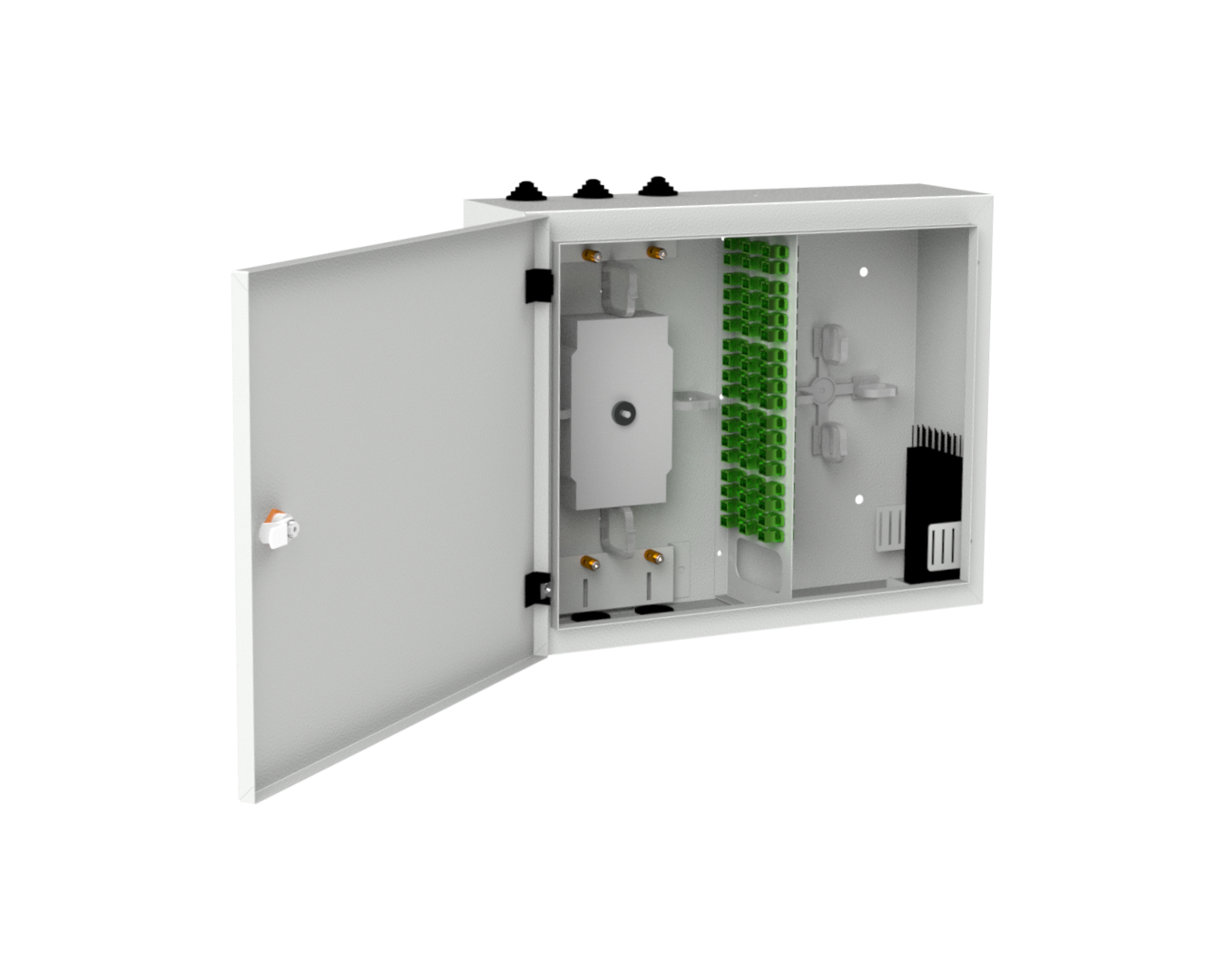 Optical distribution boxes - wall-mounted: PSD-430/350/130-48-SCS-0K3-S-R7035